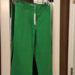 NWT Trina Turk green pants 14